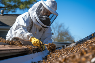 Nids de guêpes et frelons dans un jardin à Nîmes