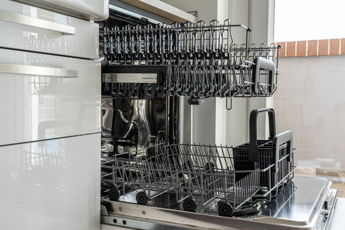 intérieur d'un lave vaisselle