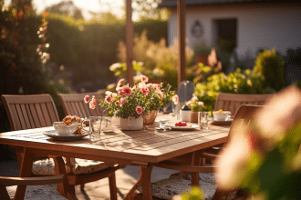 table extensible en bois élégante et fonctionnelle pour un intérieur moderne