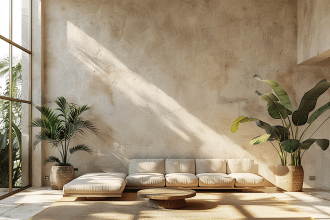 pan de mur lumineux et accueillant pour agrandir visuellement une pièce