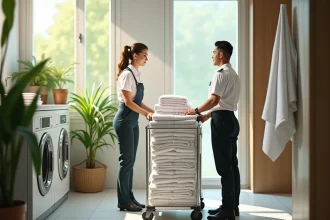 Linge professionnel dans un environnement hôtelier durable et respectueux de l'écologie