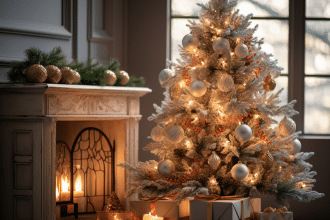 Sapin de Noël en palette décoré de manière originale et créative