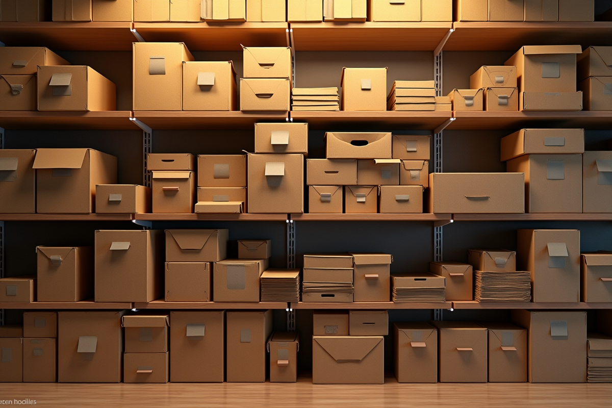 cartons stockage