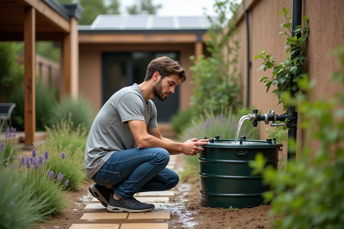 Jeune homme vérifie un système de récupération d